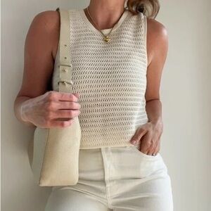 Everlane Cream Crochet Knit Top - XL - NWT